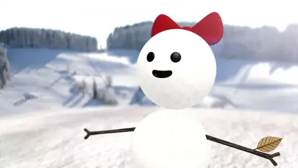 Snowman Waiting for Spring